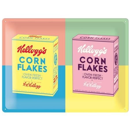 Kellogg's Corn Flakes Pop Art Reliëf Metalen Bord 30 x 40 cm | Kellogg's