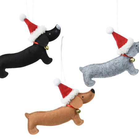Kersthanger Tekkel vilt 15cm | Decoris