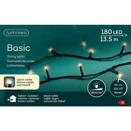 Kerstverlichting Basic warm wit 180LED | Lumineo