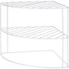 Keukenhoekrek metaal 23x23x21cm grijs | Excellent Houseware