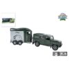 Kids Globe Land Rover met trailer 26cm | Kids Globe