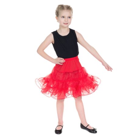 Kids Petticoat In Red -11 - 12 Jaar | Hearts and Roses