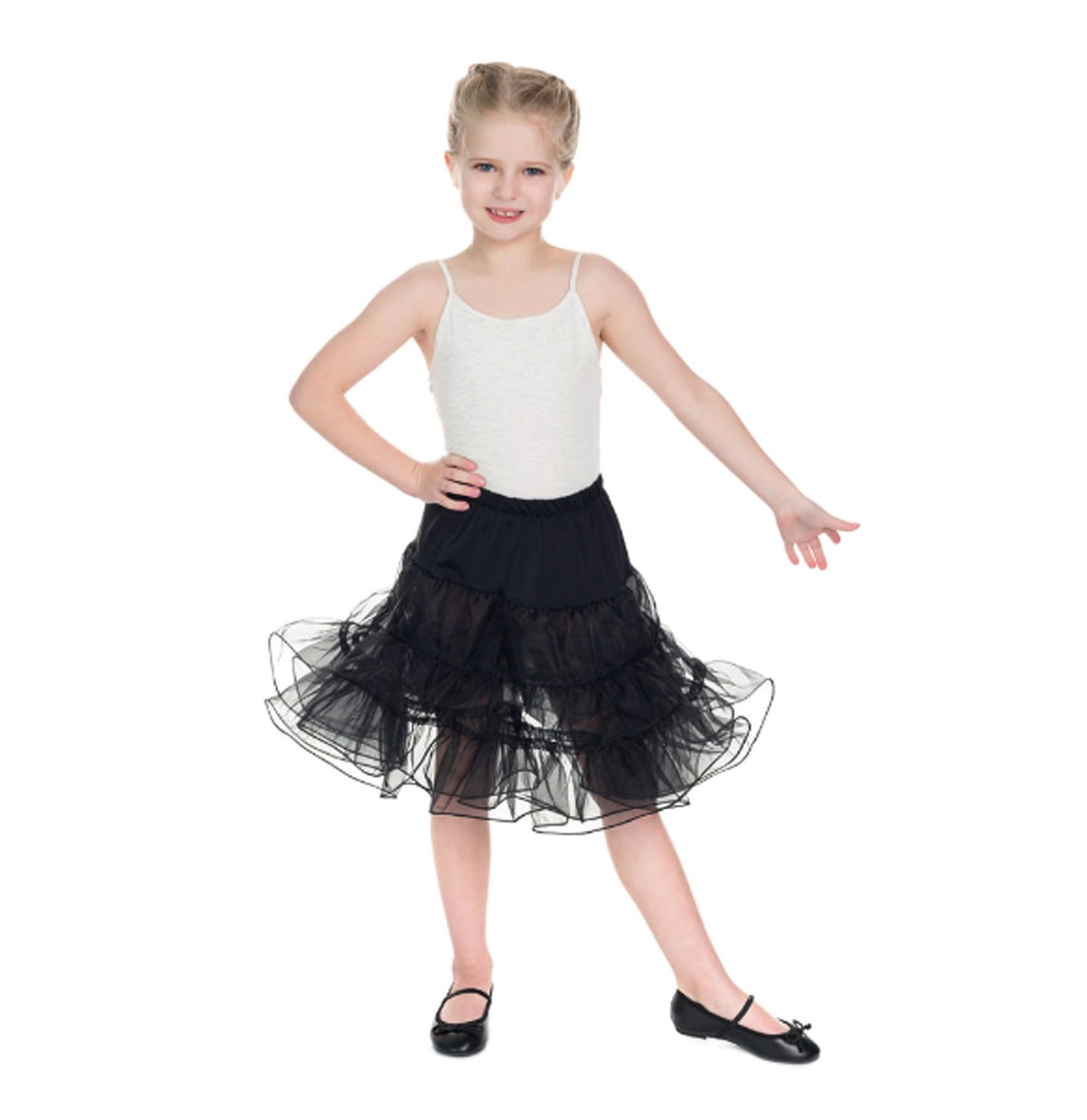Kids Petticoat in Black-7 - 8 Jaar | Hearts and Roses