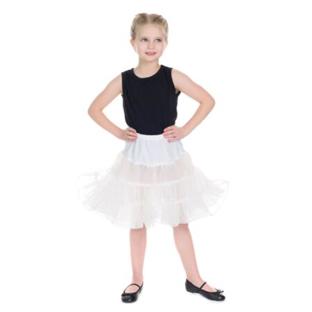 Kids Petticoat in White-9 - 10 Jaar | Hearts and Roses