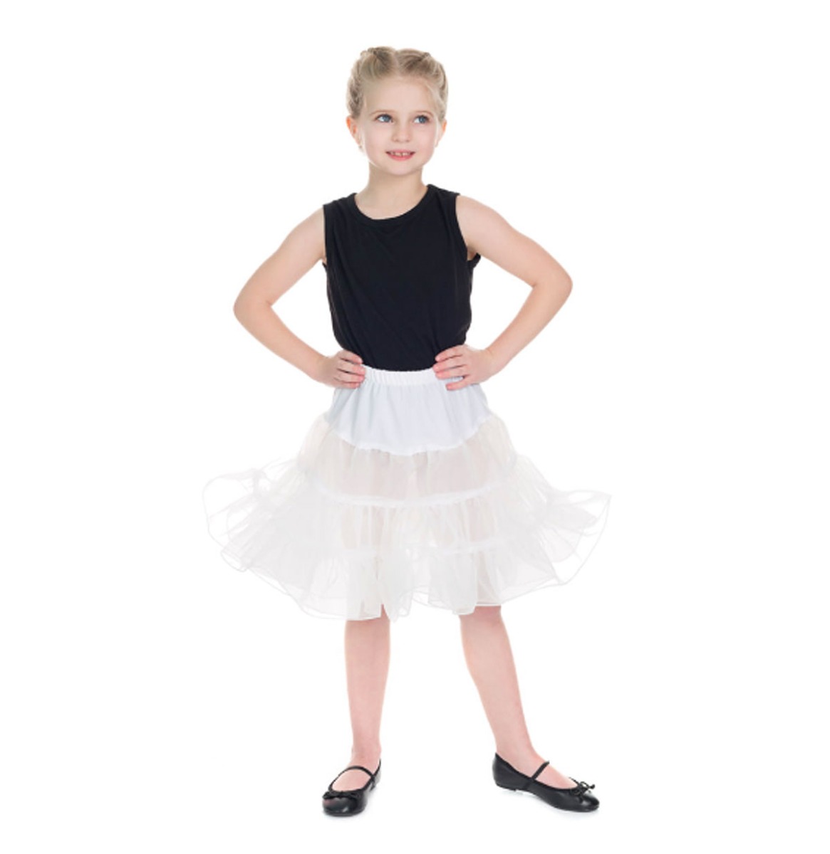 Kids Petticoat in White-9 - 10 Jaar | Hearts and Roses
