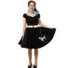 Kids Retro Poodle Skirt Black-16 inch (40
