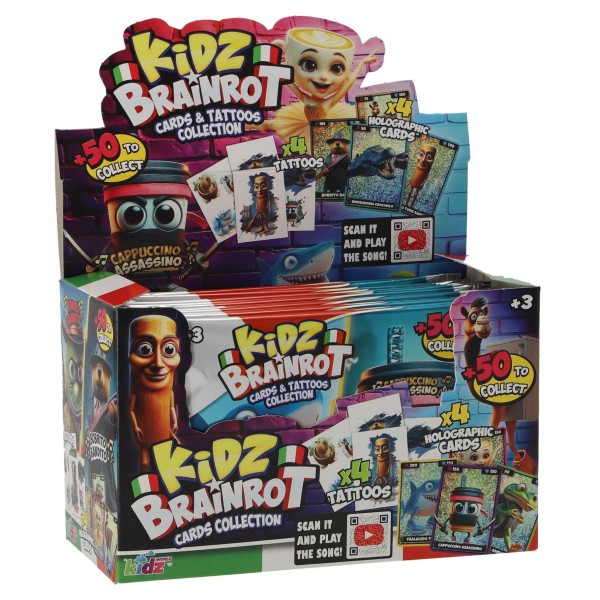 Kidz Brainrot Holografic Cards + Tattoos |