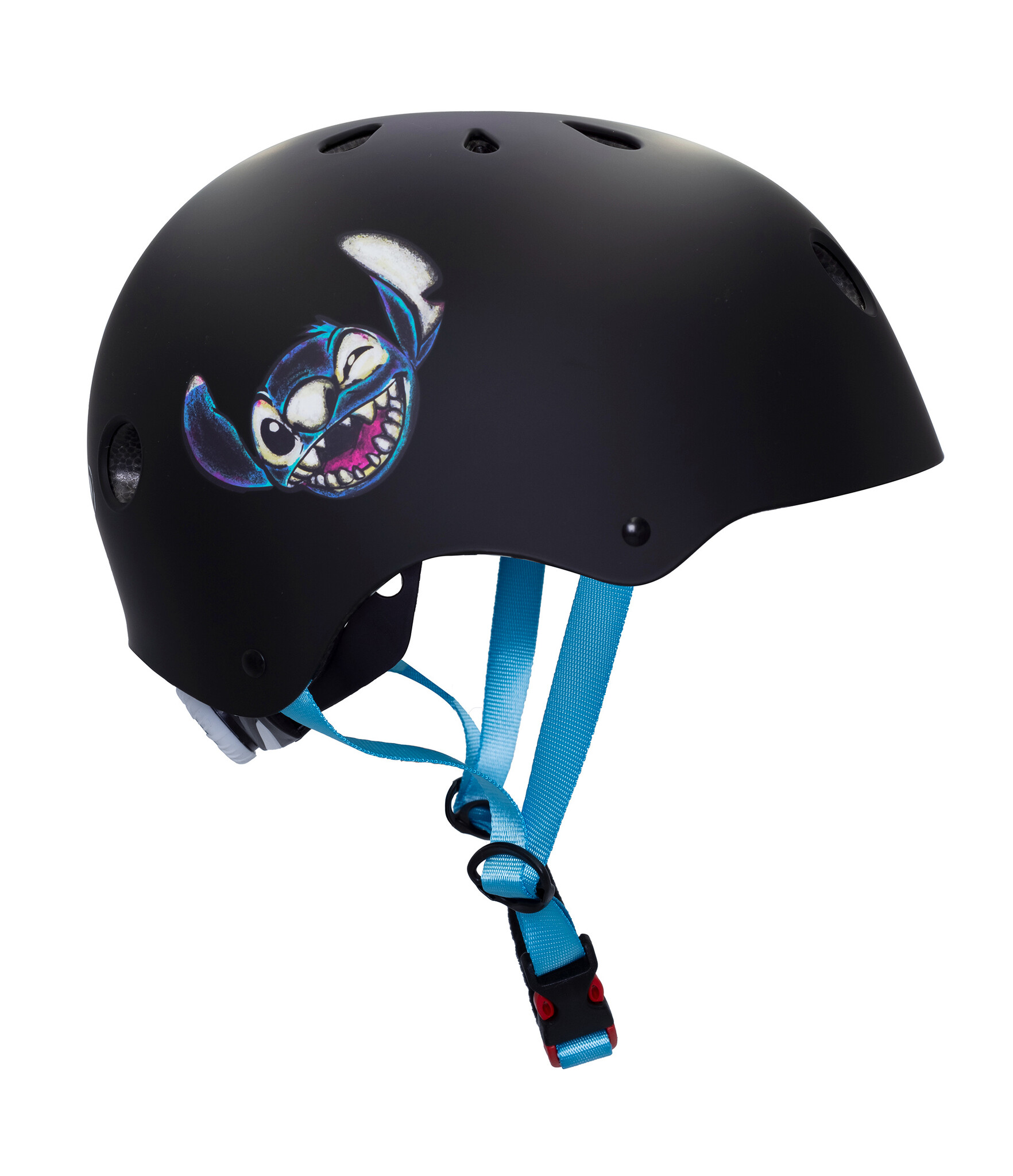 Kinderhelm Stitch Zwart/Blauw Fietshelm - 52-56 cm (M) | Seven Polska