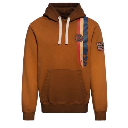 King Kerosin 1 Racing Hoodie Oilwash Brown-4XL | King Kerosin
