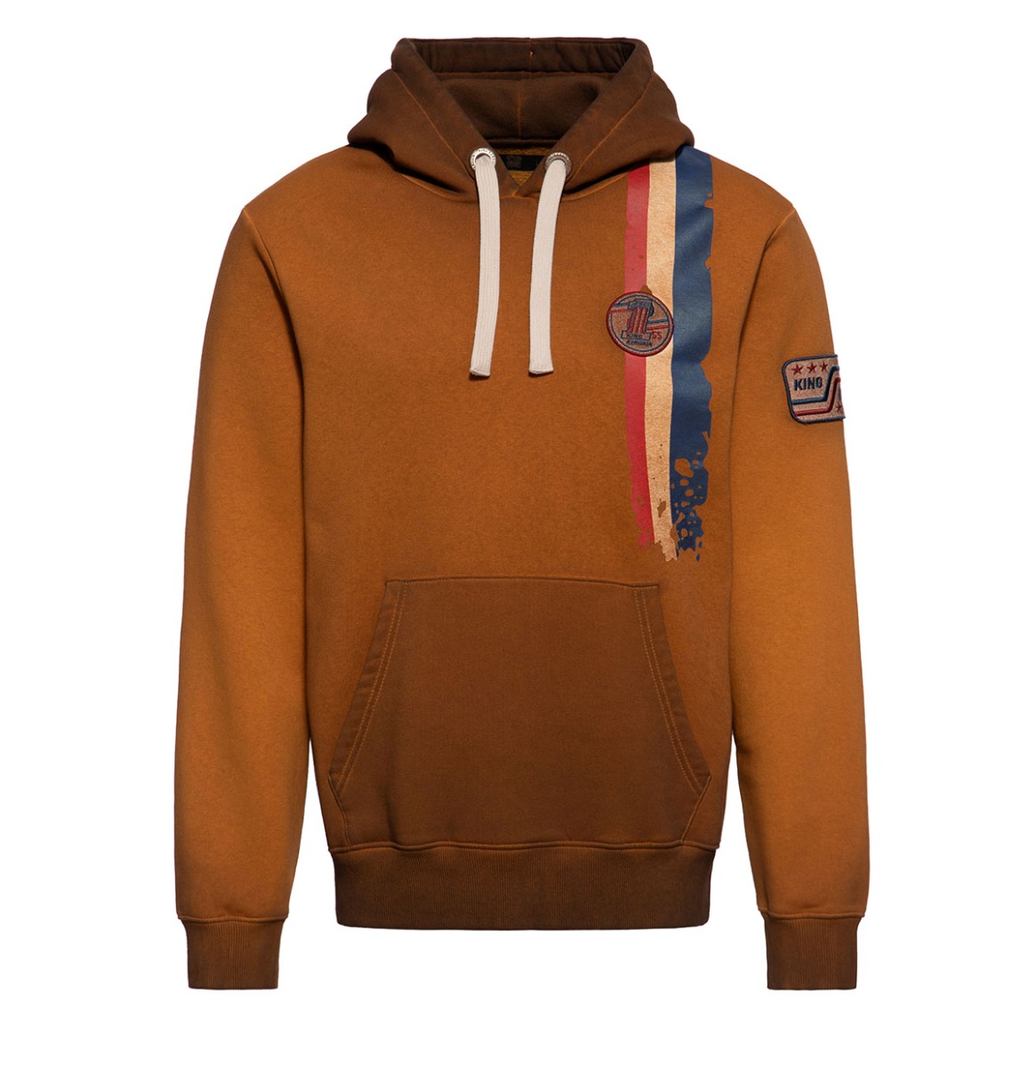 King Kerosin 1 Racing Hoodie Oilwash Brown-4XL | King Kerosin