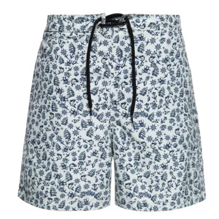 King Kerosin AOP Sailor Kurz Swim Short Ecru-XXXL | King Kerosin