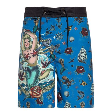 King Kerosin AOP Sailor Swim Short Navy-XXXL | King Kerosin