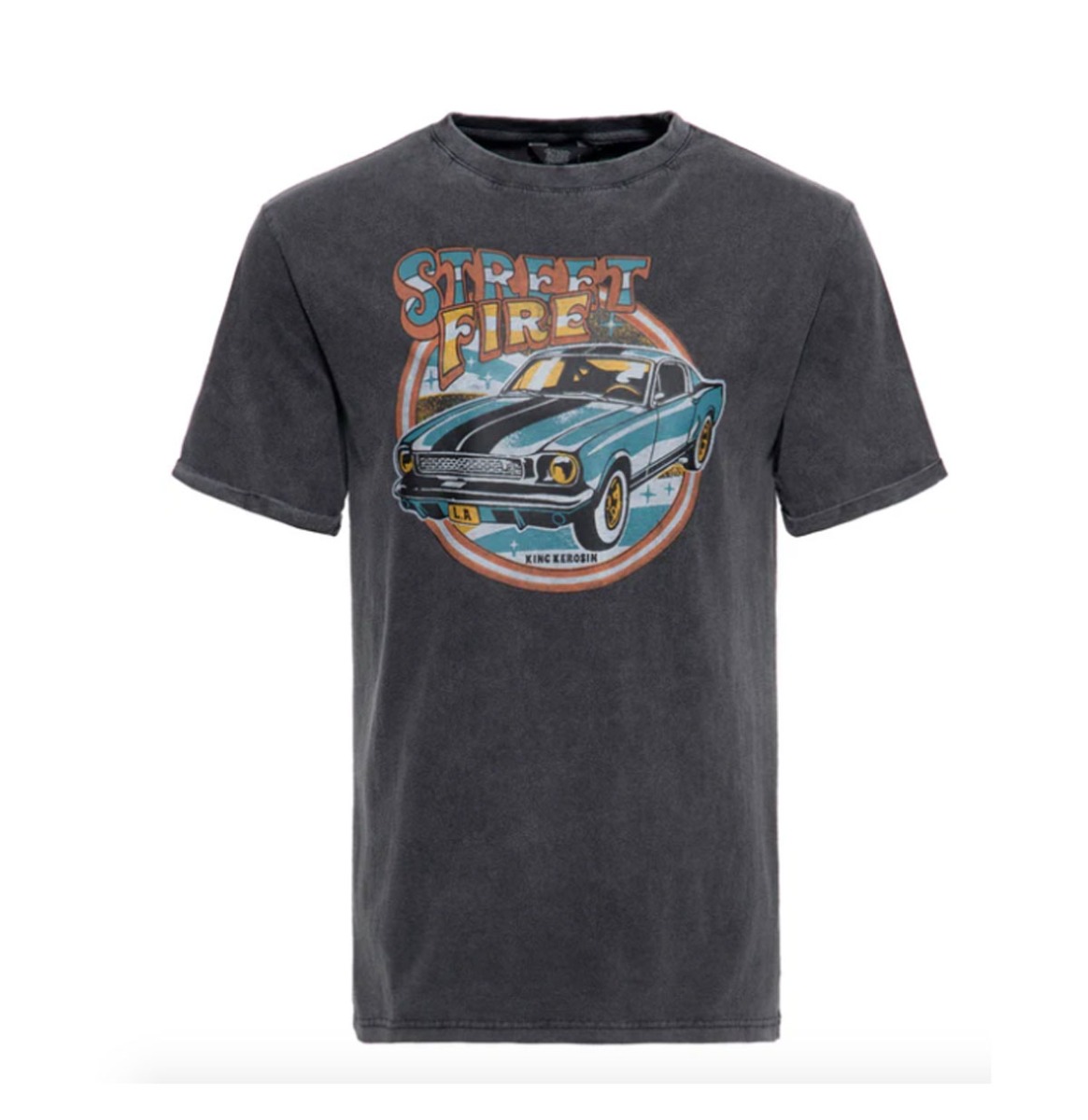 King Kerosin Acid Wash T-Shirt Street Fire -XXXL | Fiftiesstore