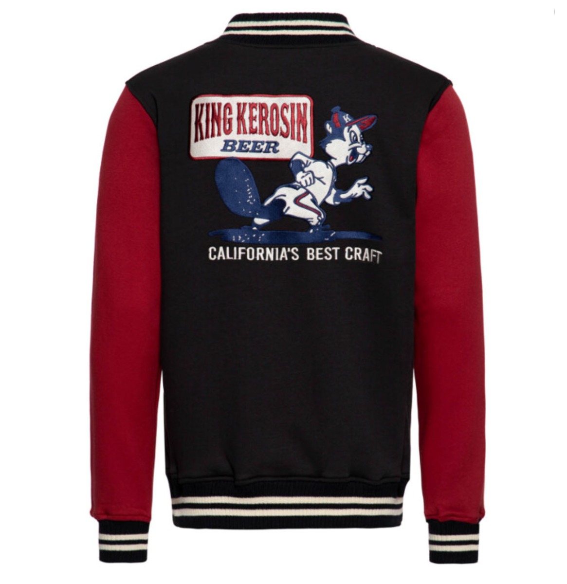 King Kerosin Beer College Jacket Black Red-XXL | King Kerosin
