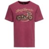 King Kerosin Bobber T Shirt Oilwashed Burgundy -M | 20% korting | King Kerosin