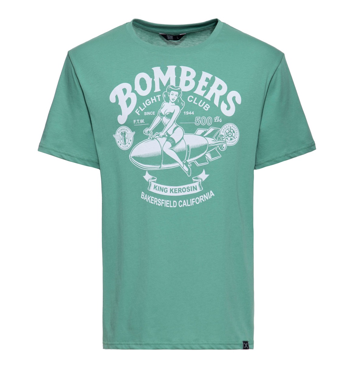 King Kerosin Bombers T-shirt Frosty Spruce-XXL | King Kerosin
