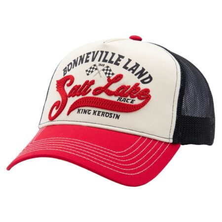 King Kerosin Bonneville Land Salt Lake Trucker Pet Rood & Gebroken Wit & Zwart | King Kerosin