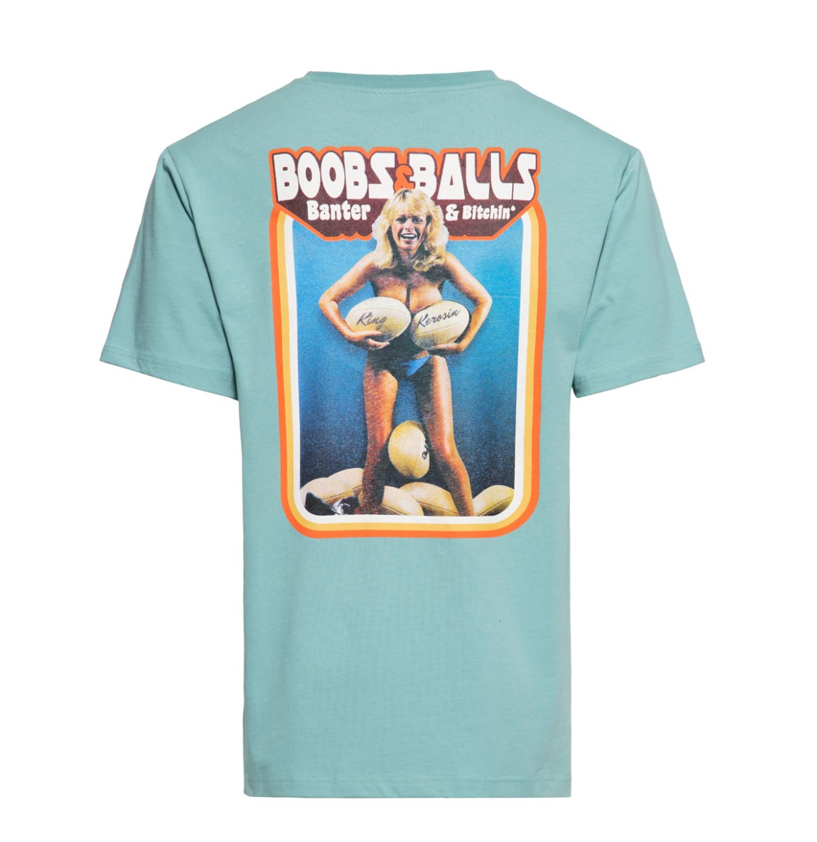 King Kerosin Boobs & Balls Shirt Lake Blue-XXXXL | King Kerosin