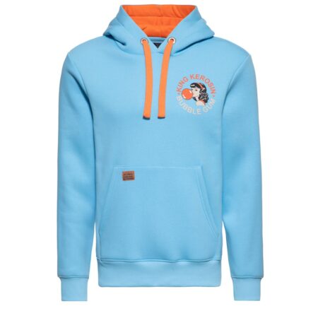 King Kerosin Bubble Gum Hoodie Sky Blue-3XL | King Kerosin