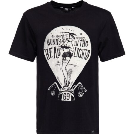 King Kerosin Bunny in the Headlights Mens T-Shirt Black-XXXXL | 22% korting | King Kerosin