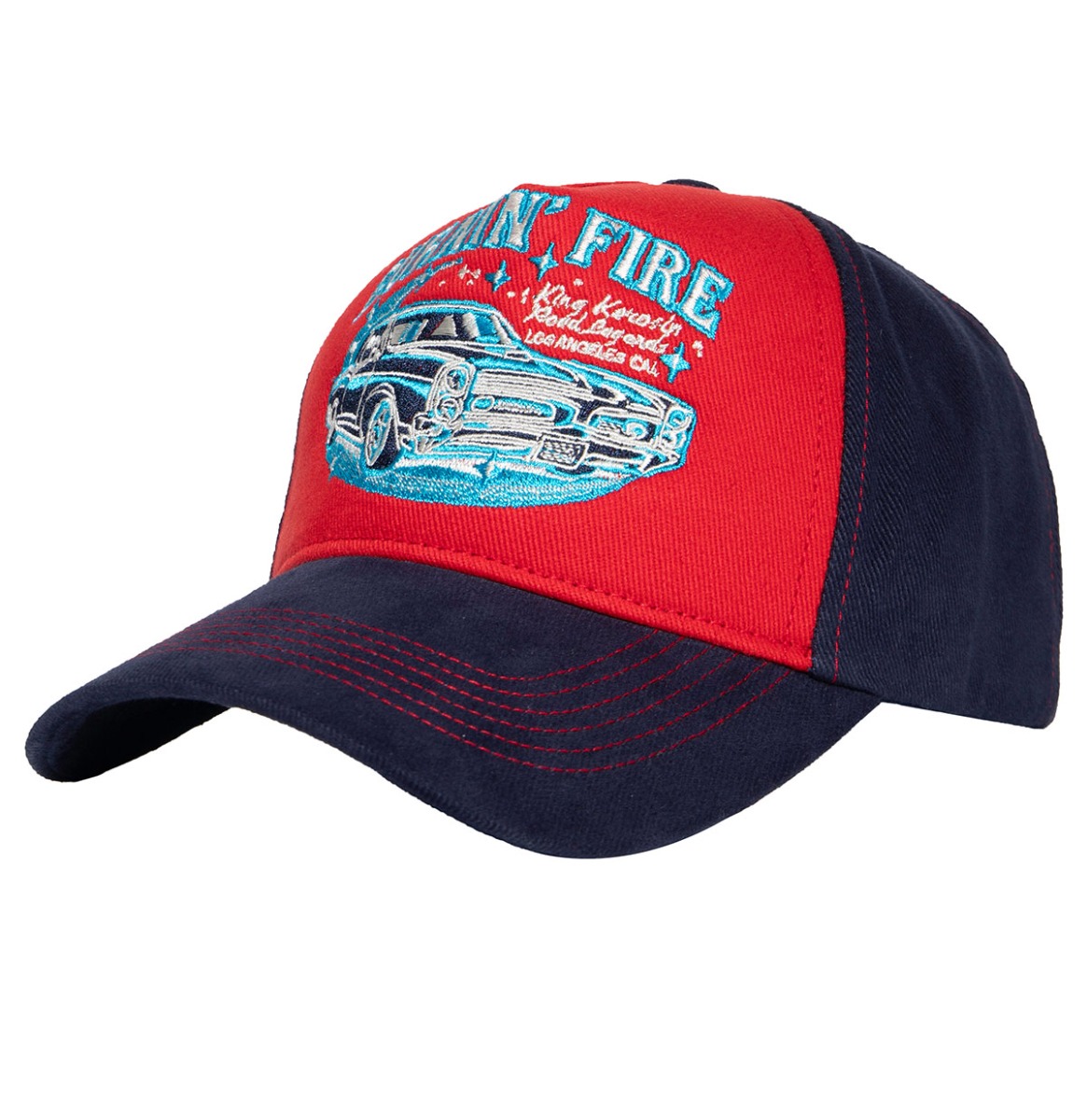 King Kerosin Burnin' Fire Honkbal Pet Rood & Donker Blauw | King Kerosin