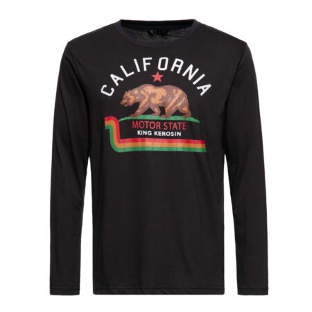 King Kerosin California Basic Longsleeve Black-XL | Fiftiesstore