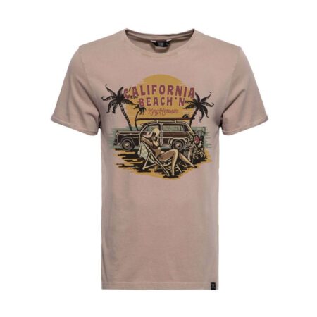 King Kerosin California Beachin T-Shirt Latte-S | King Kerosin