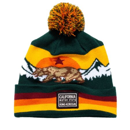 King Kerosin California Motor State Bear Beanie Muts Groen | 25% korting | King Kerosin