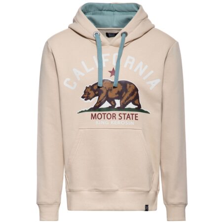 King Kerosin California State Hoodie Beige & Lake Green-4XL | King Kerosin