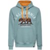 King Kerosin California State Hoodie Lake Green & Camel-3XL | King Kerosin