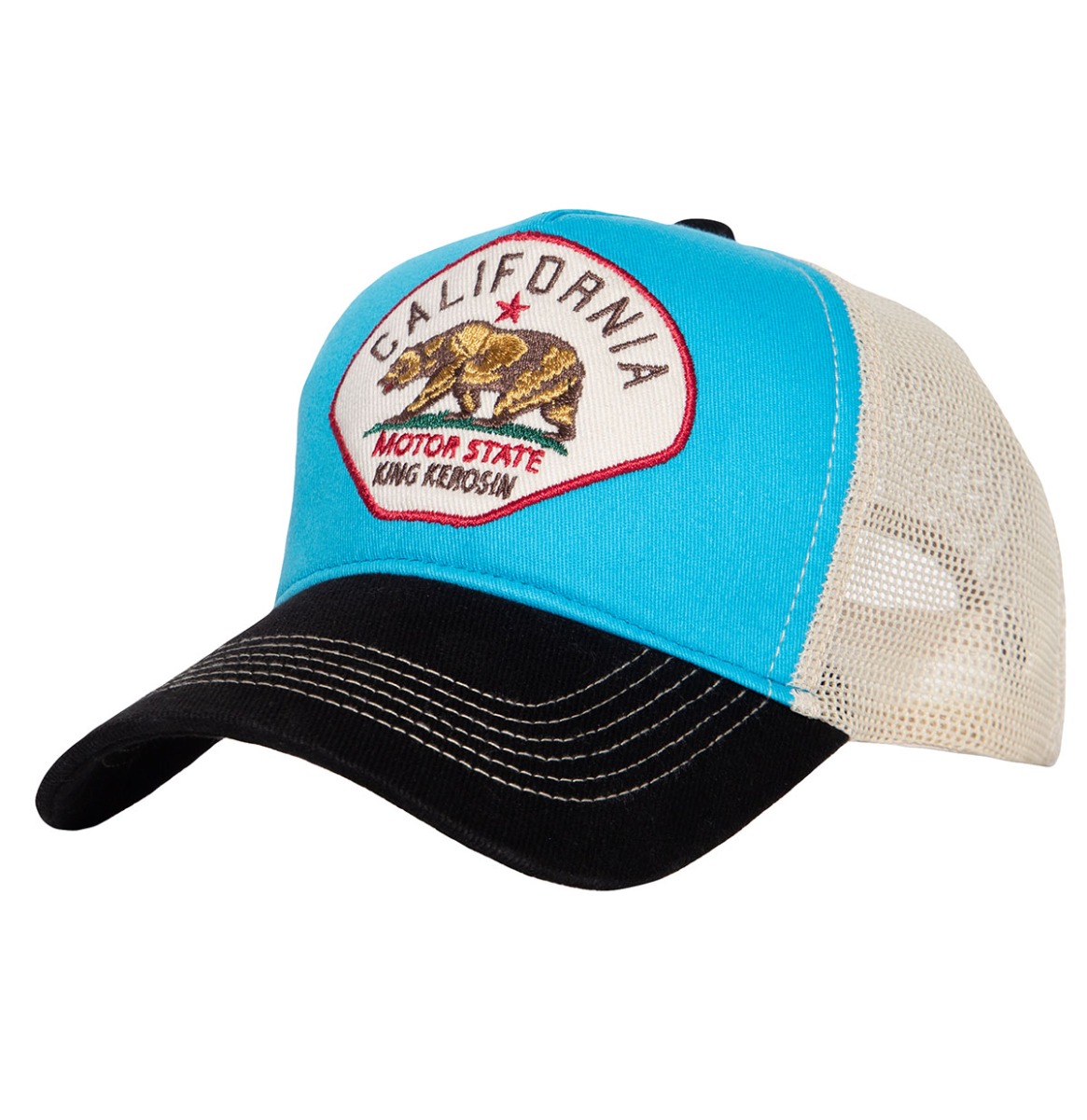 King Kerosin California Trucker Pet Zwart & Blauw | King Kerosin