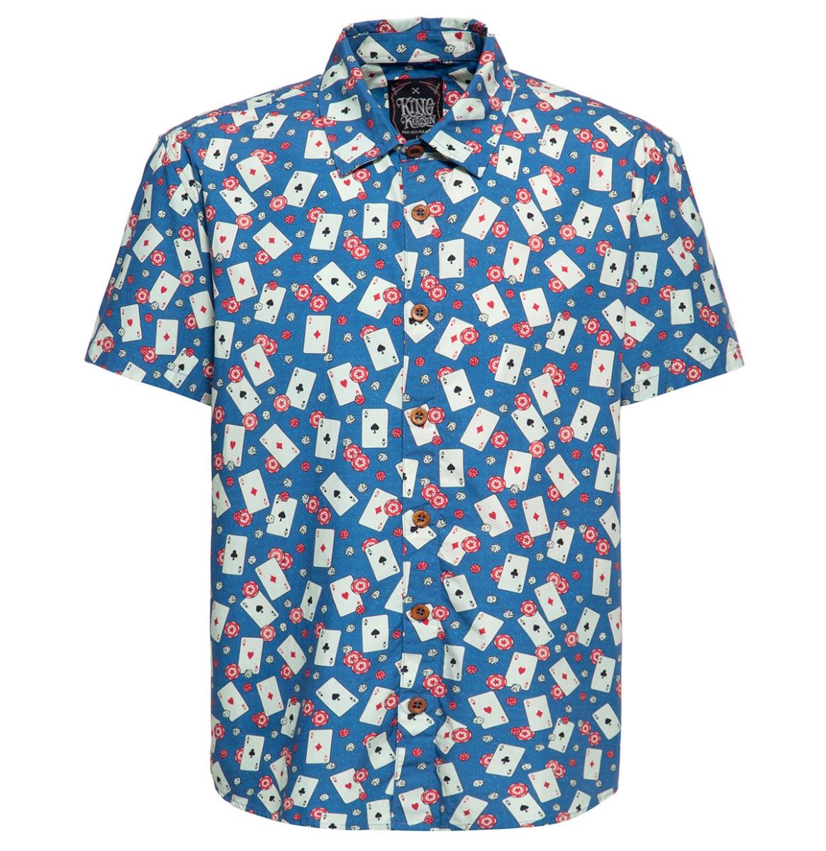 King Kerosin Casino Shirt Sky Blue-XXXXL | King Kerosin