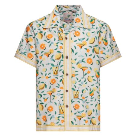 King Kerosin Citrus Cocktail Shirt Cream-4XL | King Kerosin