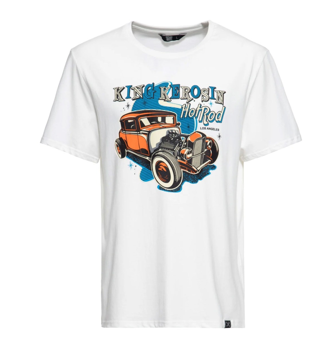 King Kerosin Classic Hot Rod T-Shirt Off White -XXXXL | King Kerosin
