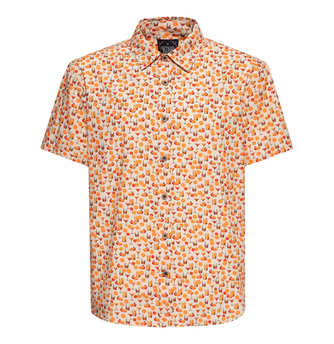 King Kerosin Cocktail Shirt Cream-3XL | King Kerosin