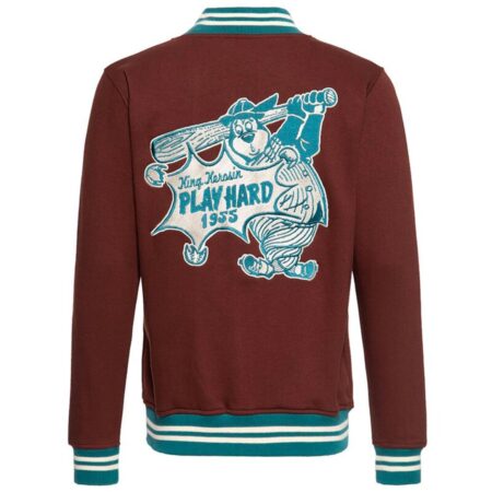 King Kerosin College Jacket Play Hard Brown-XXL | 25% korting | King Kerosin
