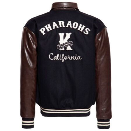 King Kerosin College Leather Jacket Pharaohs Black & Brown-XXXXL | King Kerosin