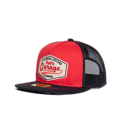 King Kerosin Dad's Garage Truckers Pet Zwart Rood | King Kerosin