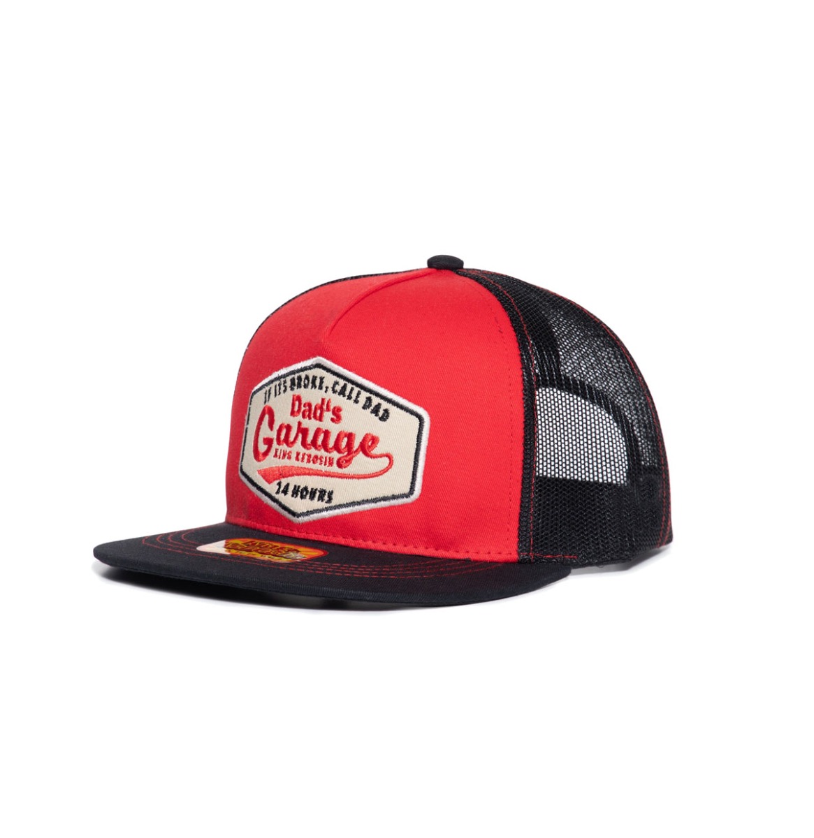King Kerosin Dad's Garage Truckers Pet Zwart Rood | King Kerosin
