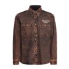King Kerosin Denim Worker Shirt Tint Washed Dark Camel-XXXXL | King Kerosin
