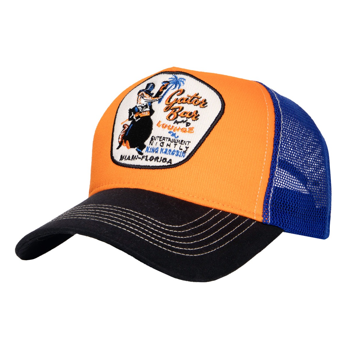 King Kerosin Gator Bar Trucker Pet Blauw & Oranje | King Kerosin