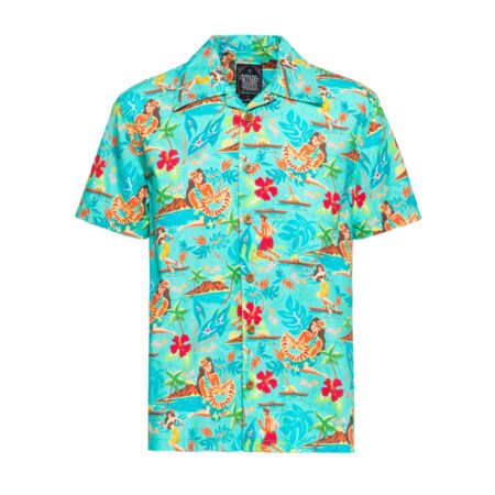 King Kerosin Hawaii Island Hula Shirt-M | 26% korting | King Kerosin