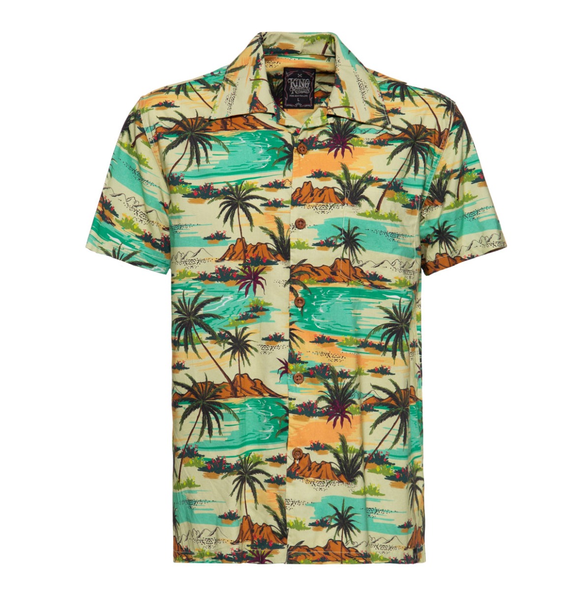 King Kerosin Hawaii Shirt Tropical Sea-S | 29% korting | King Kerosin
