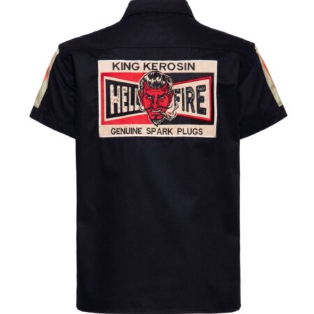 King Kerosin - Hellfire Dragstripe Shirt-S | King Kerosin