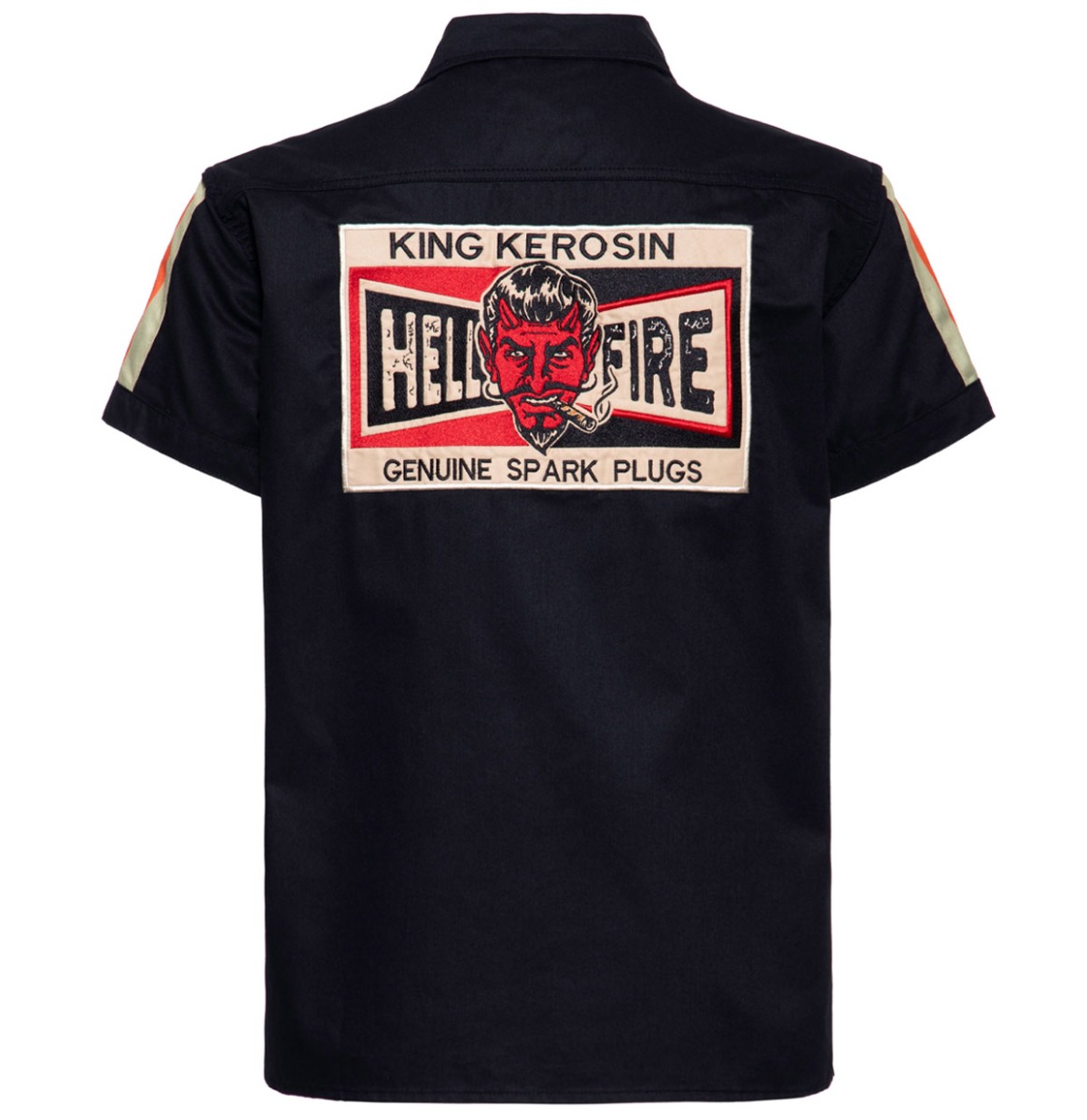 King Kerosin - Hellfire Dragstripe Shirt-S | King Kerosin
