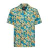 King Kerosin Hibiscus Blue Shirt Denim Blue-L | King Kerosin