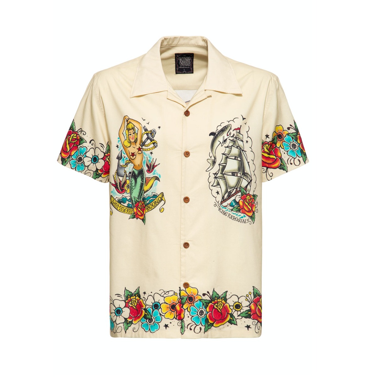 King Kerosin Homeward Bount Shirt Cream-XXXXXL | King Kerosin