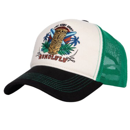 King Kerosin Honolulu Trucker Pet Wit & Zwart | King Kerosin