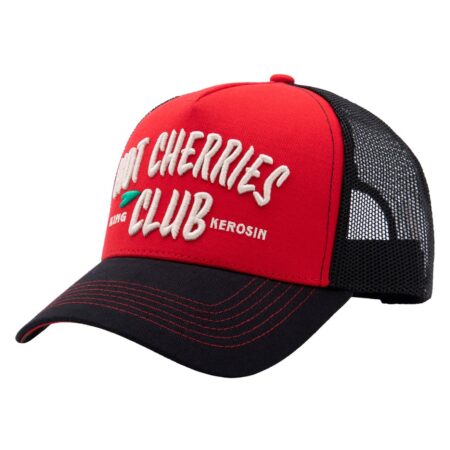 King Kerosin Hot Cherries Club Trucker Pet Rood & Zwart | King Kerosin