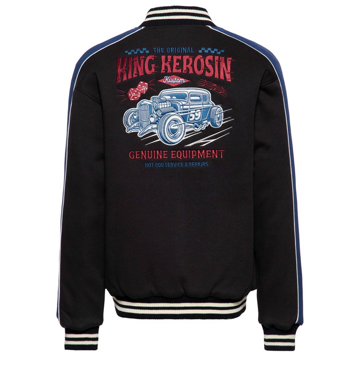 King Kerosin Hot Rod Service College Jacket Black -4XL | King Kerosin